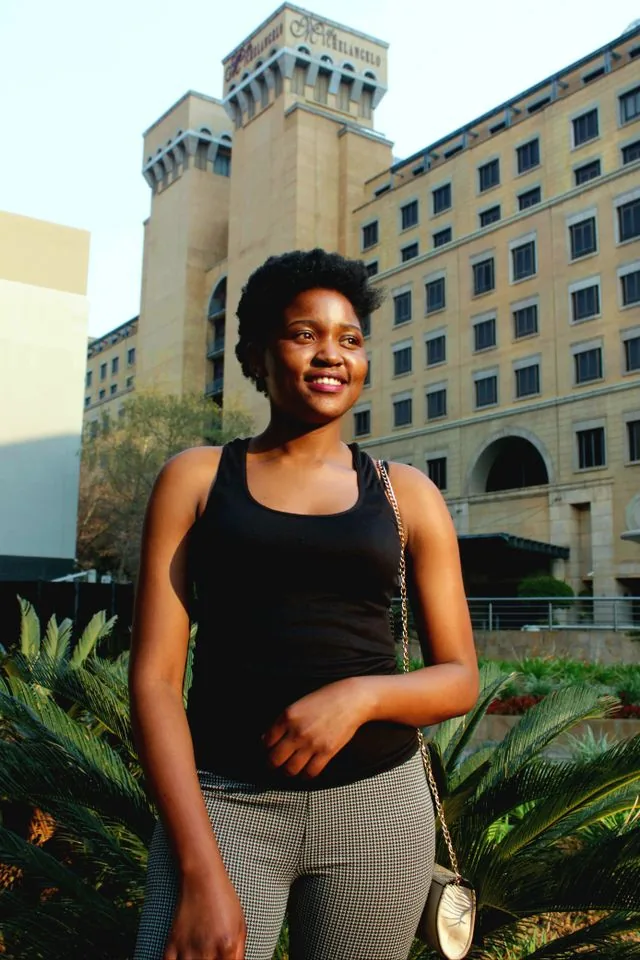 Young professional outdoors in Sandton